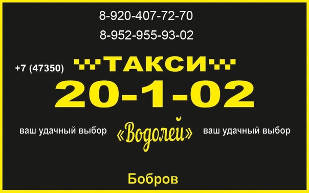  Служба такси «Водолей» 20-102