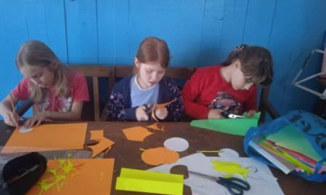 «Зима из бумаги–объемная аппликация»