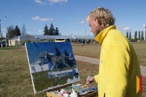 25 сентября участники XV Международного академического пленэра побывали на Хреновском конном заводе