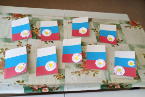 Мастер класс поделка – открытка – «Под флагом Родины»